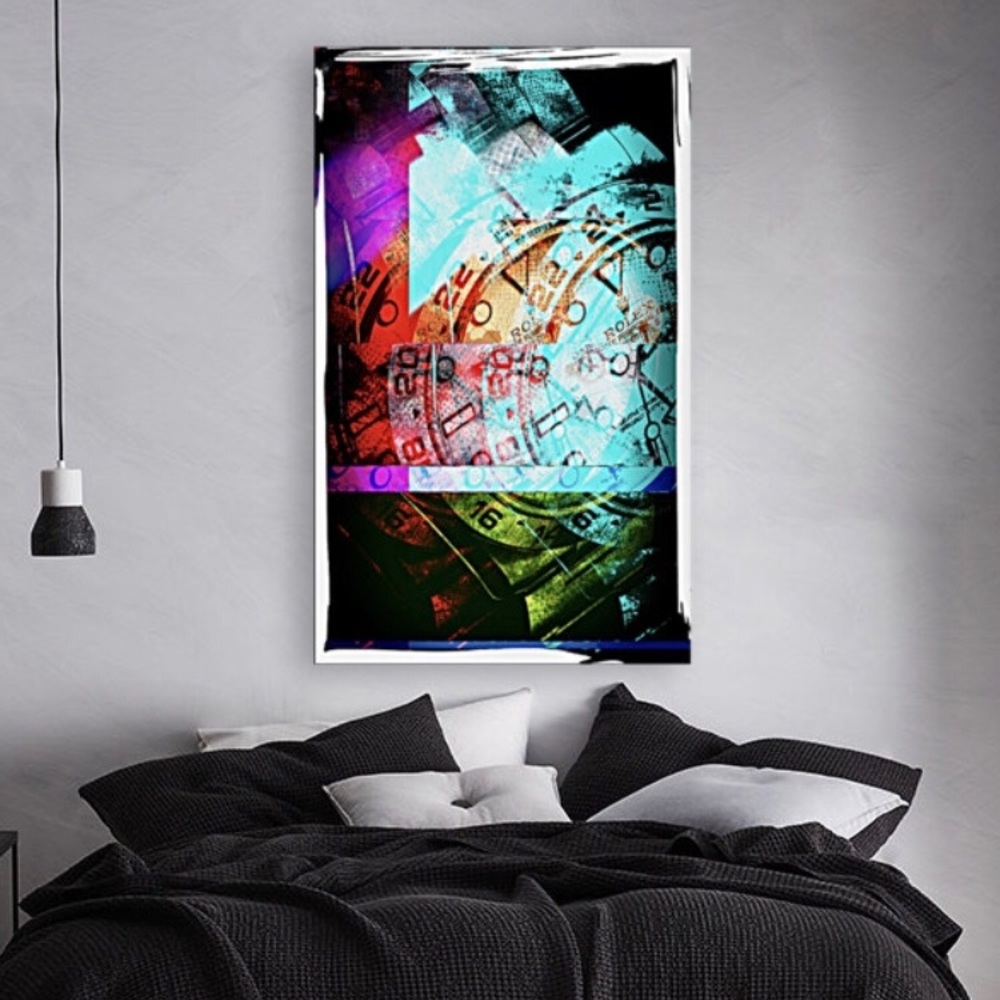 Rolex explorer watch canvas print painting